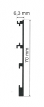 Krycí čelo alu- 70 mm Linea 53